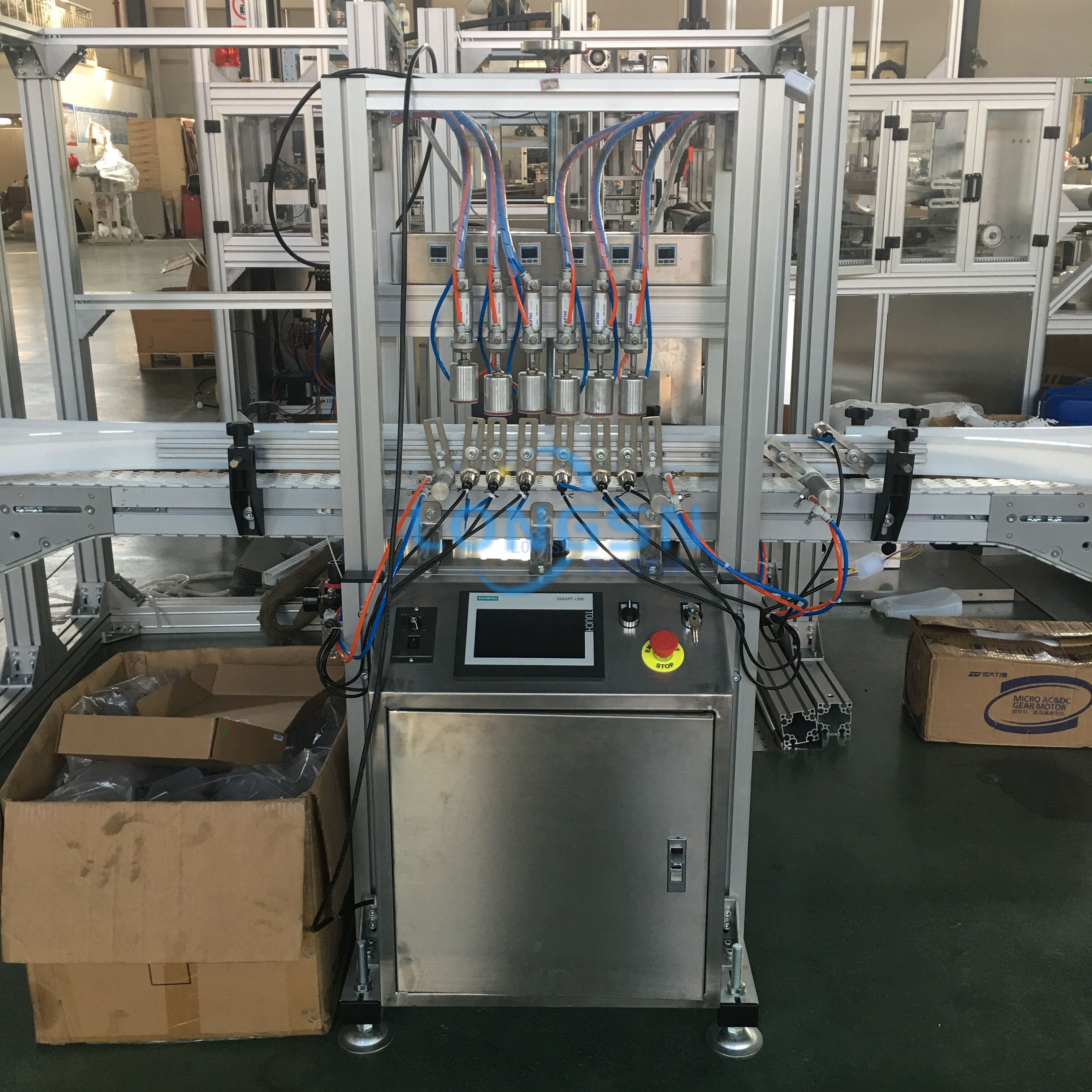 Máquina de prueba automática del detector de fugas de la botella del bidón vacío de la presión de aire
