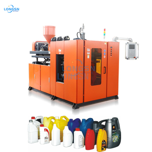 Máquina de fabricación de bidones de plástico de 1 l, 2 l, 3 l, 5 l, 10 l de una sola estación doble, máquinas de moldeo por soplado y extrusión de botellas de PP PE